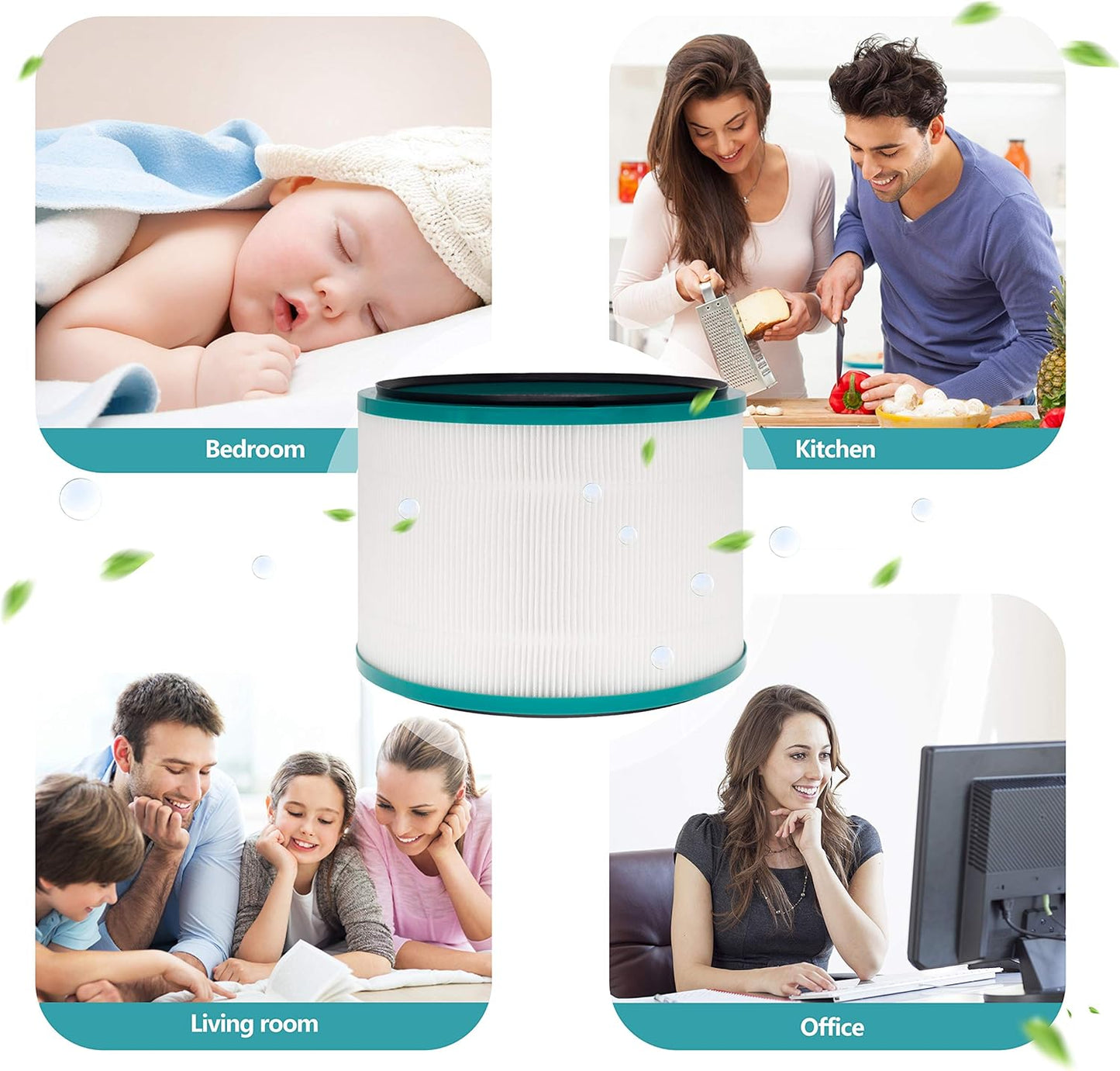 Air Purifier Filter Replacements for Dyson Pure Cool Link DP01 DP02, Pure Hot + Cool Link HP01 HP02 HP03, Part # 968125-03